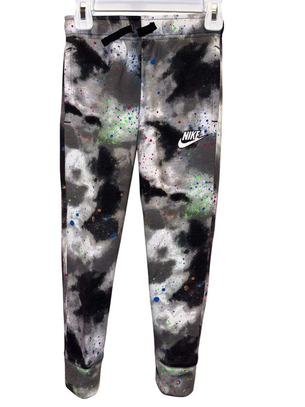 Nike Paint Splatter Jogger Pants Size 6 Black